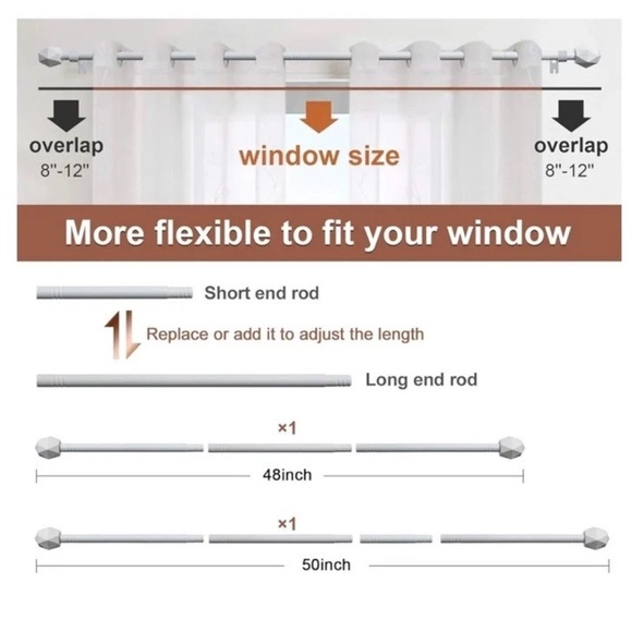 White Curtain Rod for Elegant Home Decor - Picture 4 of 4